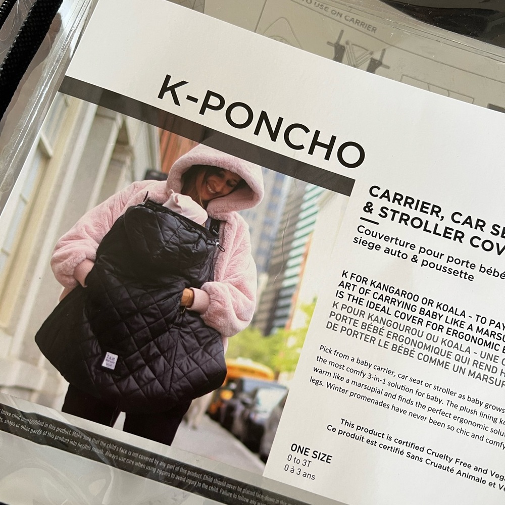 7AM Enfant K-Poncho – Brand New with Tags! (Car Seat & Stroller Cover)